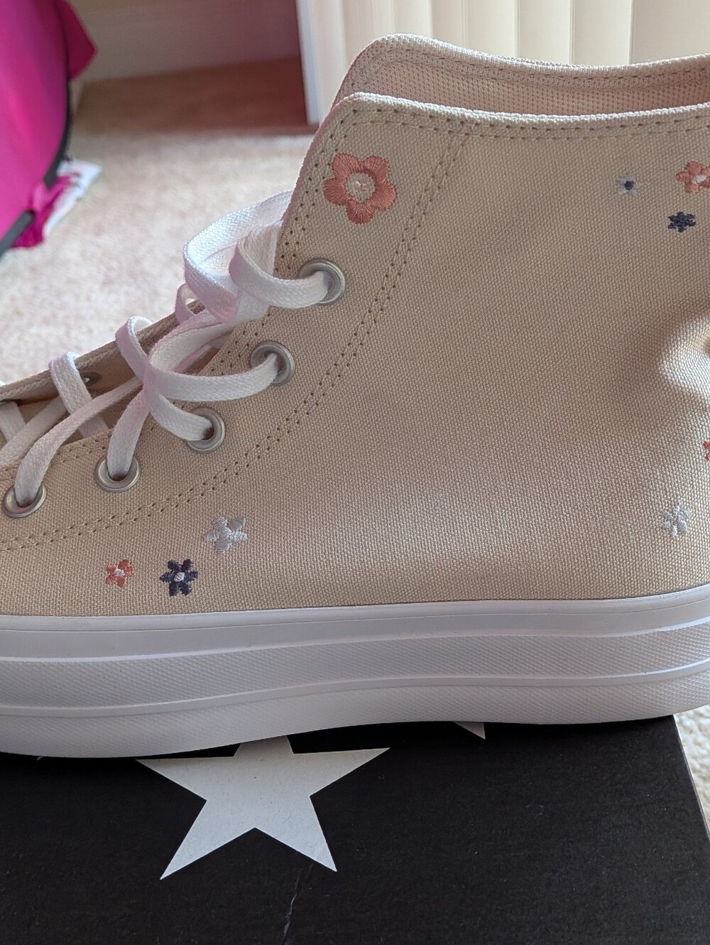 Converse Chuck Taylor Lift Platform Petite Petals Shoes Womens 10 - Picture 6 of 8